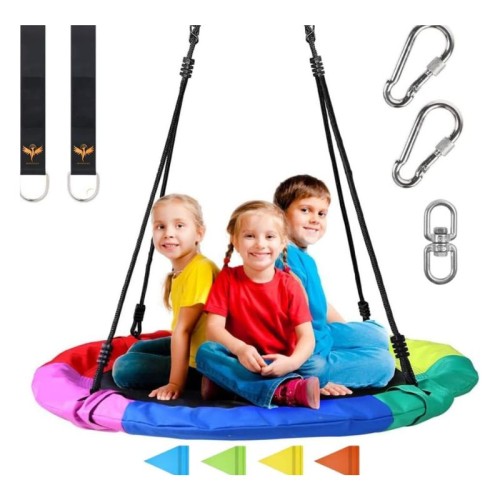 Saucer Tree Swing - Durable & Waterproof with Multi-Stranded Ropes