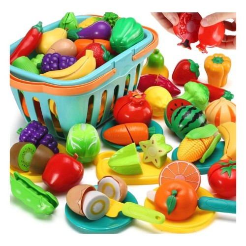 Food Toy for Kids Kitchen, Pretend Fruit &Vegetables Accessories