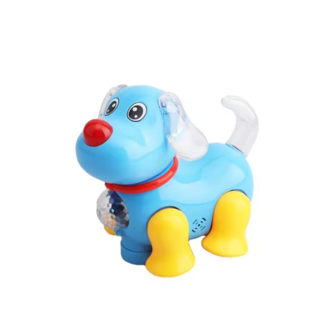 Cartoon plastic electric battery-operated musical walking dog toy