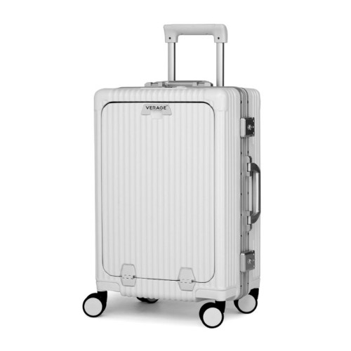 Cabin Size Luggage - Laptop Compatible with Secure Gray Aluminum Frame