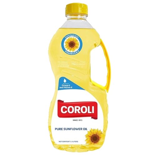 Coroli Sunflower Oil 1.5 Liters - Versatile & Nutrient-Rich Cooking Oil