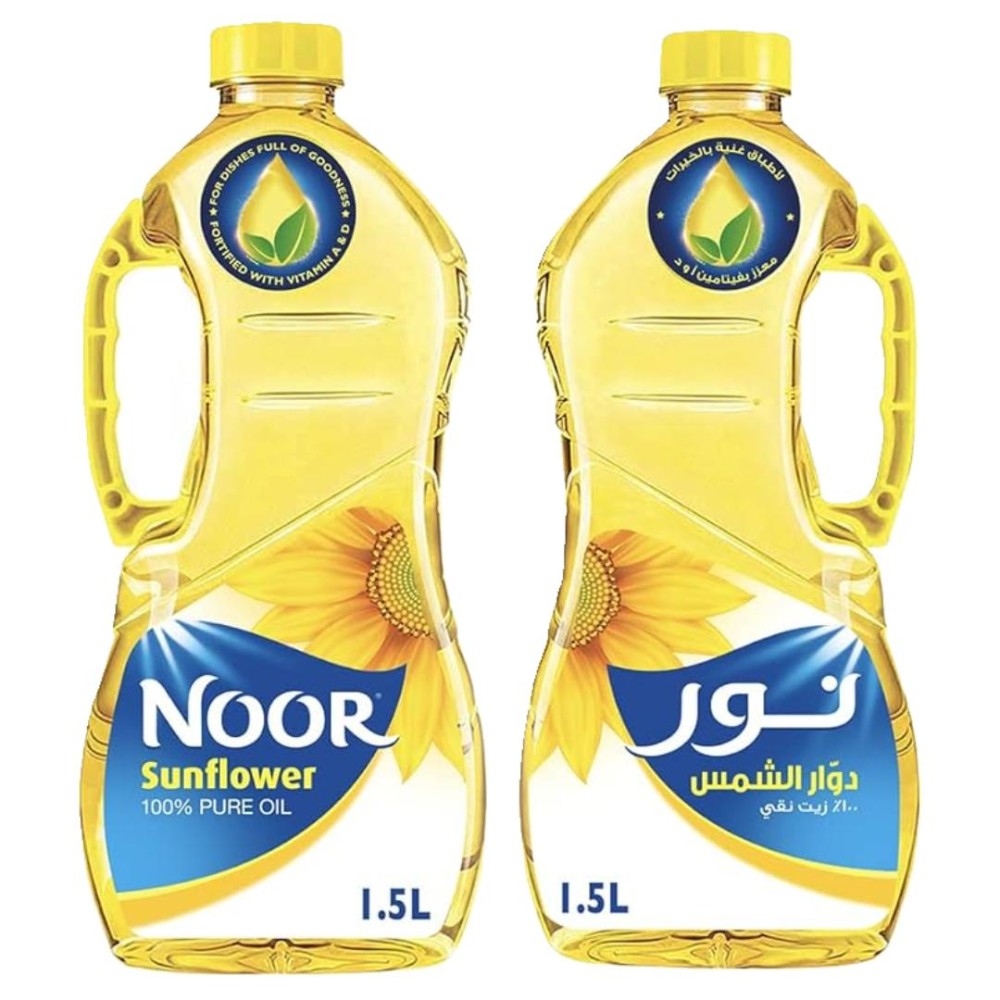 Noor Sunflower Oil 1.5L x 2 - Pure, Healthy & Versatile Cooking Oil