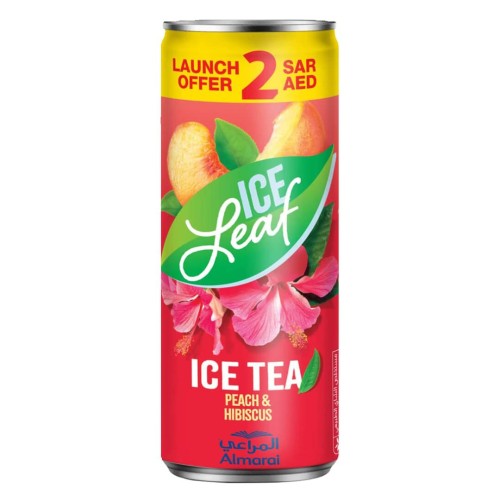 Almarai Peach Hibiscus Ice Tea 240ml - Refreshing & Antioxidant-Rich Beverage