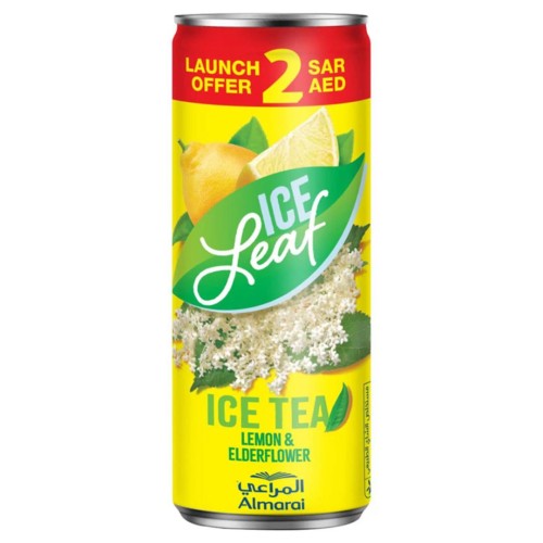 Almarai Ice Leaf Lemon & Elderflower Ice Tea 240ml - Refreshing Citrus & Floral Blend