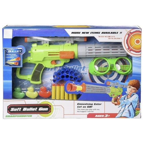 582B Soft Bullet Toy Gun - Multi-Color for Unisex Kids