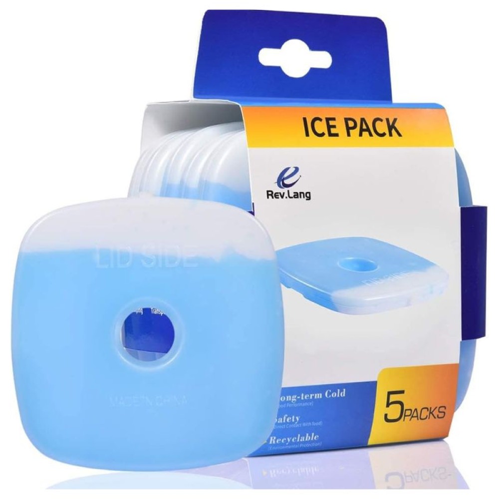 Cold Ice Pack Brick - Reusable, Long-Lasting, Slim Thin Freezer Pack for Lunch Boxes & Bags