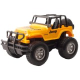 Remote Control LED Scale 1:14 Jeep Wrangler Car - Yellow with Rechargeable Battery & Charger