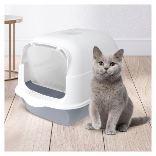 Fully Covered Cat Litter Box – Enclosed Design for Privacy and Odor Control