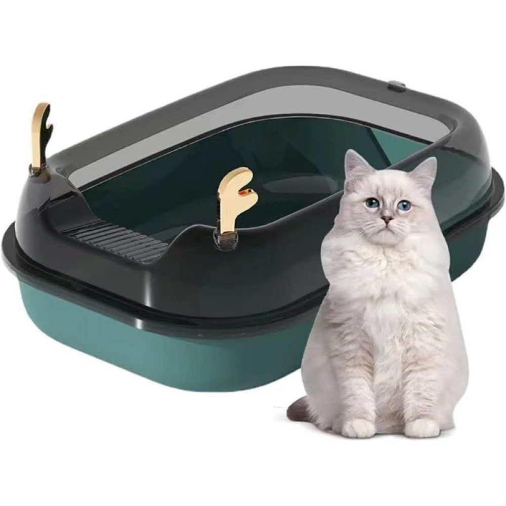 Large Cat Litter Box with Scoop – Easy Clean Design for Cats of All Sizes