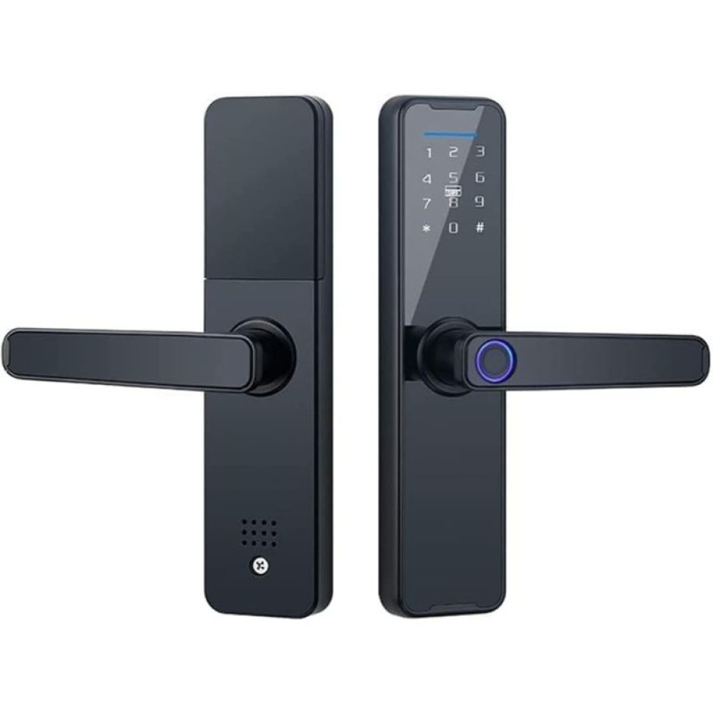 Smart Door Lock - Fingerprint Keyless Entry with Biometric Digital Ring Touch Screen