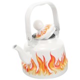 HTH Enamel Coated Kettle 1.5L- Vintage Porcelain Tea Kettle