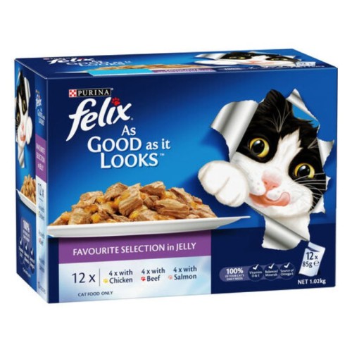 FELIX Adult As Good as it Looks Selection in Jelly 12 x 85g