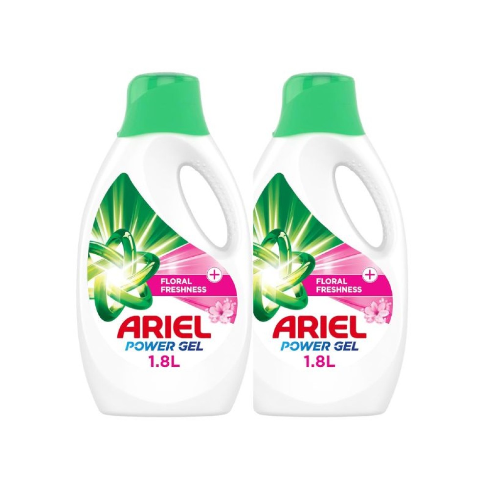 Ariel Floral Laundry Detergent Liquid Gel 2 x 1.8 Litres