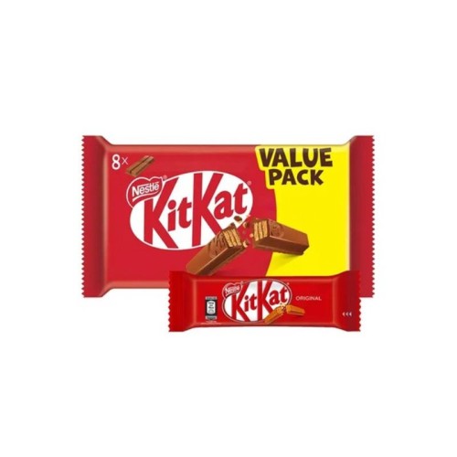 KitKat 2 Finger Chocolate Bars - 8 Pack of 17.7g for a Sweet Break