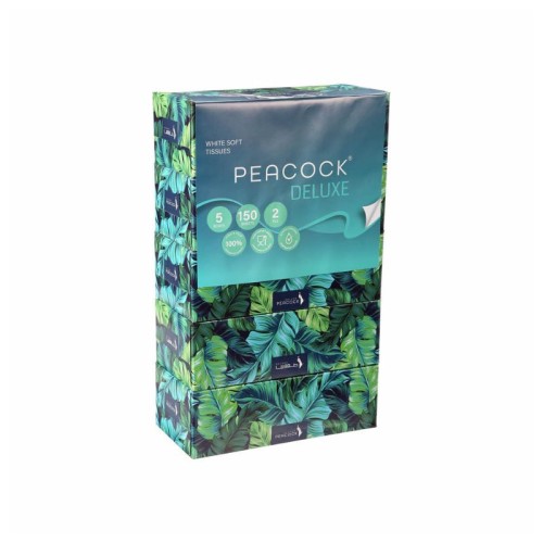 Peacock Tissue Deluxe 2 Ply - 150 Pieces