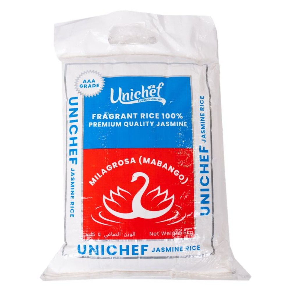 UNICHEF Premium Jasmine Rice - 5kg Bag of Aromatic, Fluffy, and Nutty Flavor