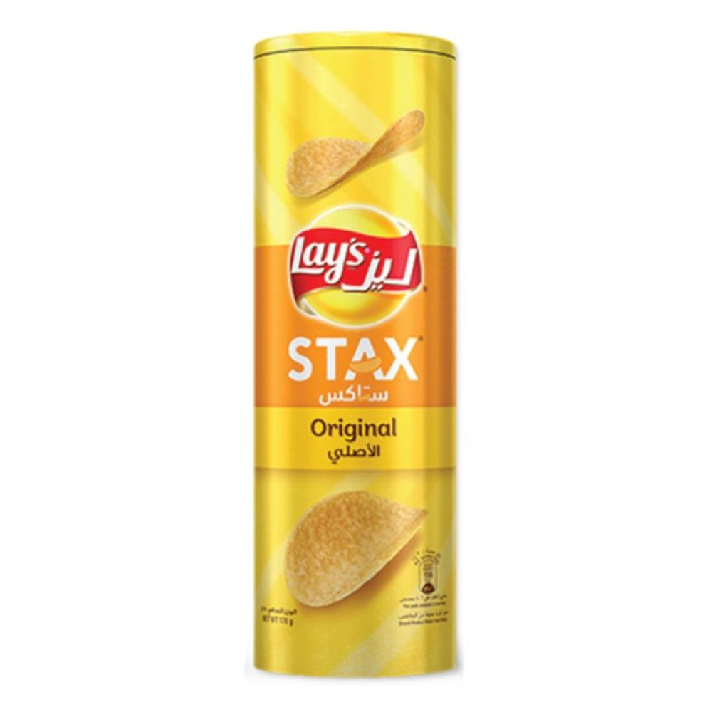 Lays Stax Original Potato Chips - 170g of Classic Crispy Crunch