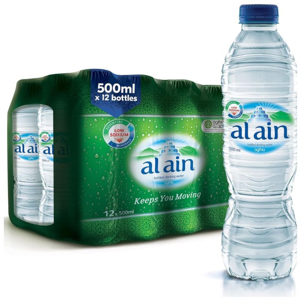 Al Ain Bottled Drinking Water 500ml (Pack of 12) – Pure, Refreshing Hydration On-the-Go