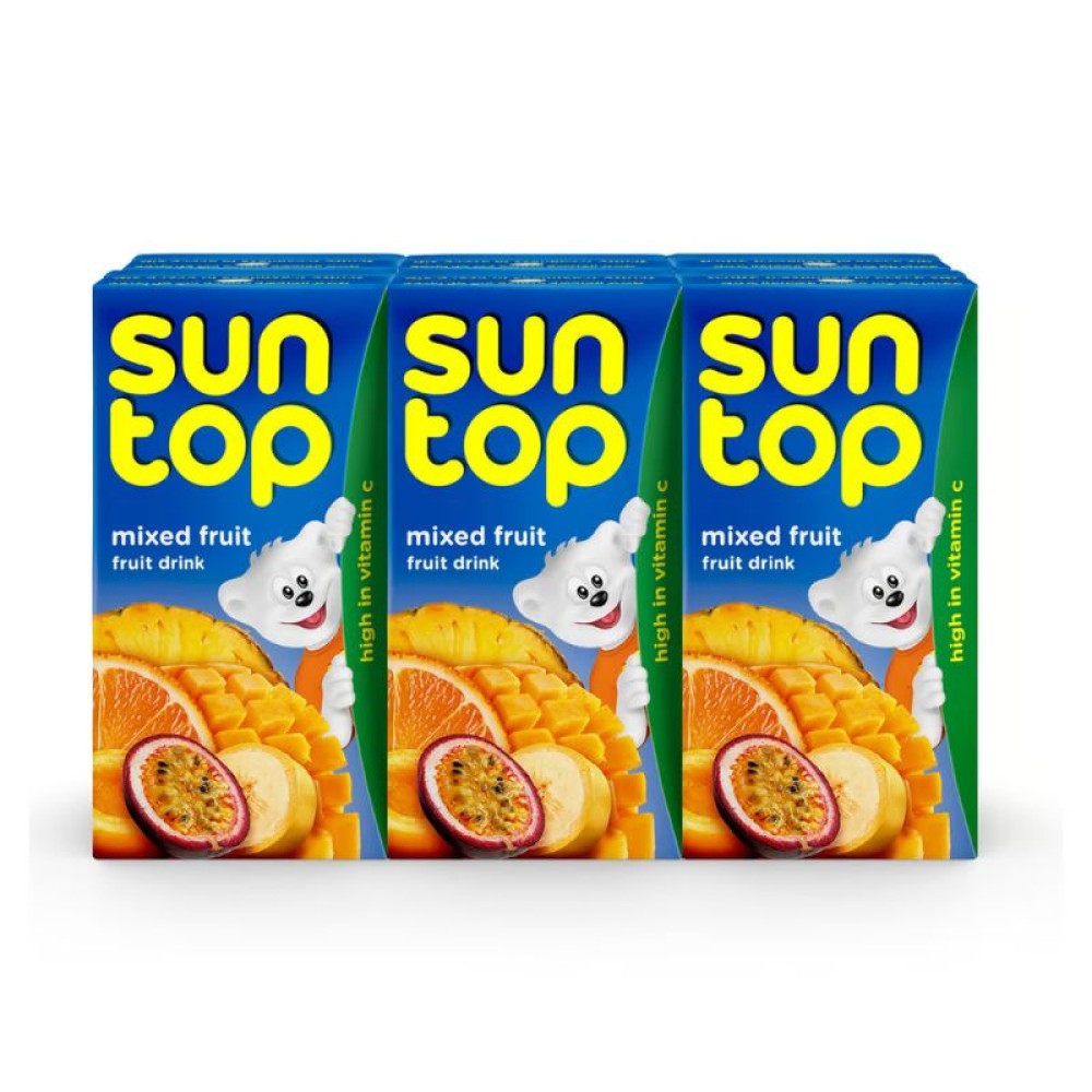 Suntop Mixed Fruit Juice 125ml x 6 Pack – Refreshing Fruit Blend for Kids & Adults