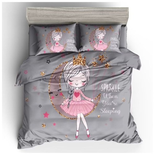 Girl's Princess Ballet Duvet Cover Set | Elegant & Dance-Themed Bedding