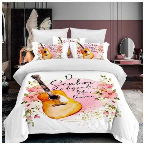 Kids Art Guitar Duvet Cover Set | Stylish Music-Themed Bedding