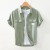 2024 Spring/Summer Casual Cargo Shirt for Men | Pure Cotton Short Sleeve, Solid Color, Comfortable Streetwear