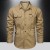 100% Cotton Cargo Shirt for Men | Long Sleeve, 2 Pocket, Outdoor Casual High-Quality Military Overshirt