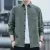 Men’s Green Cargo Shirt | Casual Korean Style, Plain Cotton, Button-Up, Comfortable, Affordable