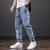 Spring/Summer Black & Blue Cargo Jeans for Men | Streetwear Denim Jogger Pants, Baggy Harem Style, Plus Size 6XL-8XL