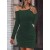 Chain Off-Shoulder Bodycon Mini Dress for Women - Autumn Winter Long Sleeve Knitted Dress