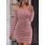 Chain Off-Shoulder Bodycon Mini Dress for Women - Autumn Winter Long Sleeve Knitted Dress