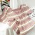 Color Matching Striped Long Skirt for Women - Sexy Round Neck Slim Hip Split Knit Dress