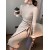 Women’s Knitted Lace-Up Dress - Autumn Winter Slim Long Sleeve Sweater Skirt for Office