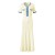 2024 New Summer Elegant Women’s Knitted Maxi Dress - Chic O-Neck Short Sleeve Denim Patchwork Bodycon Dress