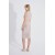 HOX'S Carmen Beige Midi Pencil Evening Dress with Sequins, Double Breasted Collar, and Sleeveless Front