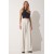 Happiness İstanbul Women's Cream/Blue/Black Pleated Wide Leg Trousers with Belt Loops