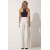 Happiness İstanbul Women's Cream/Blue/Black Pleated Wide Leg Trousers with Belt Loops