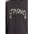 Fleece Hooded Embroidered Oversize Sweatshirt in Anthracite Gray