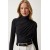 Happiness İstanbul Women's Black Gathered High Collar Sandy Blouse