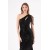 HOX's Scarlet One-Shoulder Maxi Dress - Black Sequin Fishnet Evening Gown