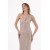 HOX'S Scarlet Asymmetrical Lapel Cut Out Chest Low-Cut Sequined One Shoulder Fish Evening Dress