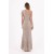 HOX'S Scarlet Asymmetrical Lapel Cut Out Chest Low-Cut Sequined One Shoulder Fish Evening Dress