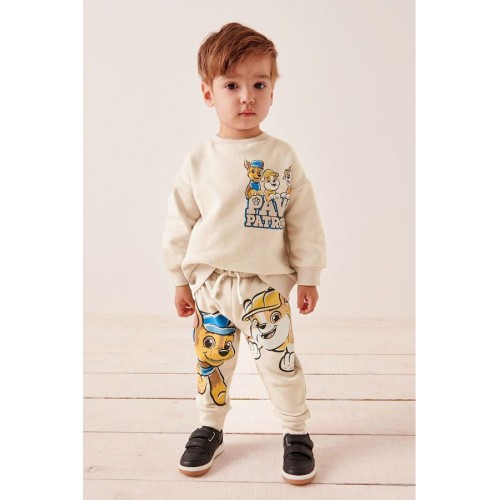 Soft Kids' Paw Patrol Printed Unisex Clothing Set - Beige, 2-Piece