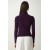 Happiness İstanbul Women's Plum Gathered High Collar Sandy Blouse