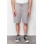 Gray Oversize Cargo Shorts with Hidden Cord & Rubber Waist – Comfortable & Casual