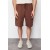 Oversize Brown Shorts with Rubber Waist & Hidden Cord – Casual Comfort