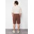 Oversize Brown Shorts with Rubber Waist & Hidden Cord – Casual Comfort