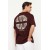 Oversize Dark Brown Cotton T-Shirt – Text Printed & Stylish