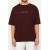 Oversize Dark Brown Cotton T-Shirt – Text Printed & Stylish