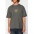 Anthracite Embroidered Oversize Short Sleeve Cotton T-Shirt | Casual Wear